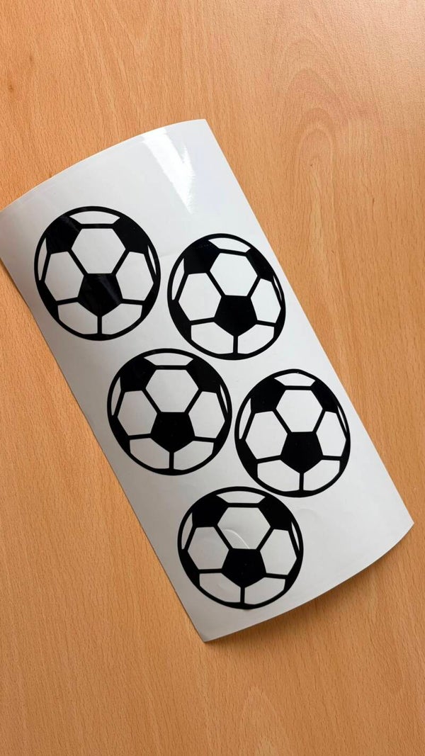 Herbruikbare Raamstickers Voetballen | 5 stuks