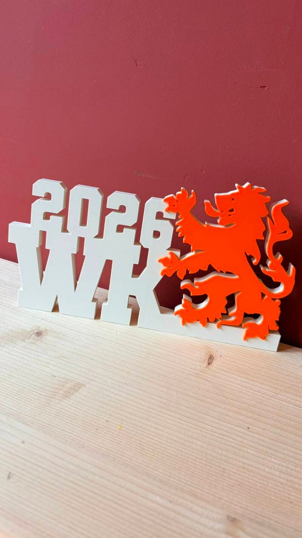 WK 2026 Standaard Nederland met Leeuw | Oranje voetbaldecoratie