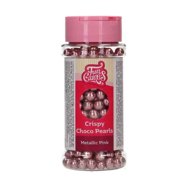 Funcakes crispy choco pearls - Metallic Pink