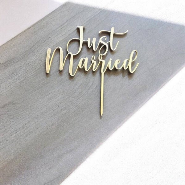 Cake topper - Just married