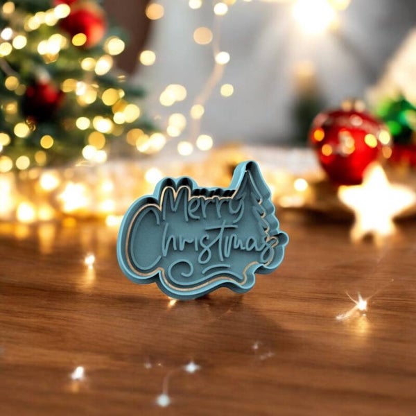 Cookie cutter - Merry Christmas met boom