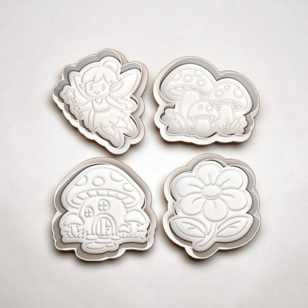 Cookie cutters - Elfjes, paddenstoelen set