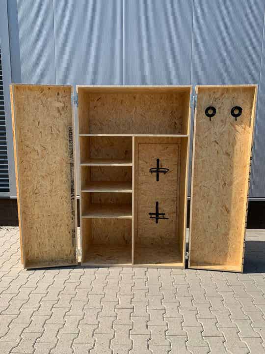 Zadelkast model 1 OSB III / 200x120x70 cm