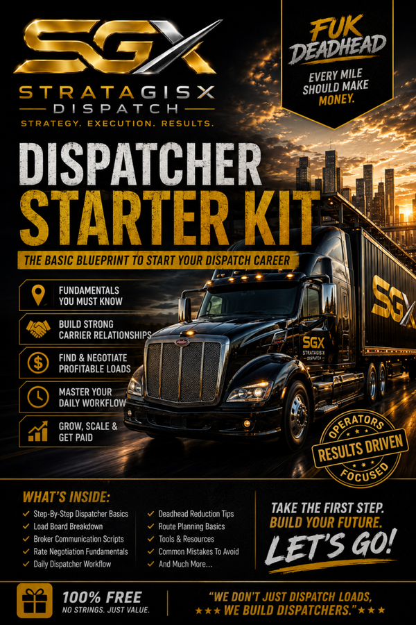 SGX FREE DISPATCHER STARTER KIT
