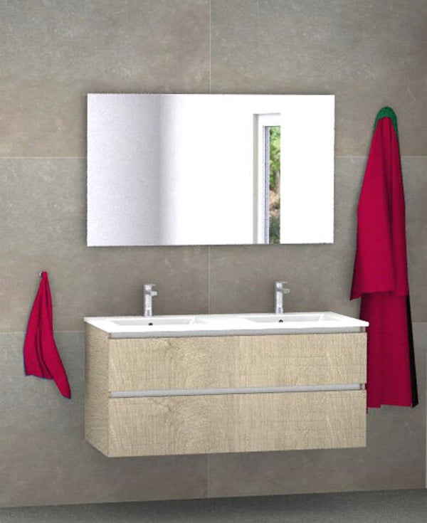 Badmeubel set Vision stone oak 120 cm met dun kera blad