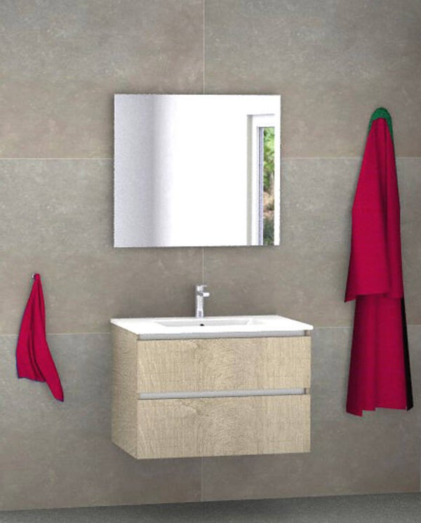 Badmeubel set Vision stone oak 70 cm met dun kera blad