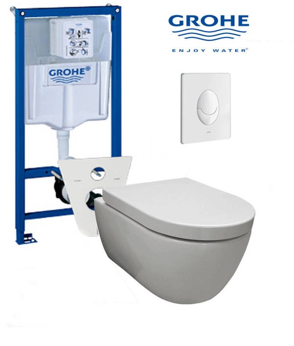 Toilet set Grohe met randloos easy flush 48 toilet wit