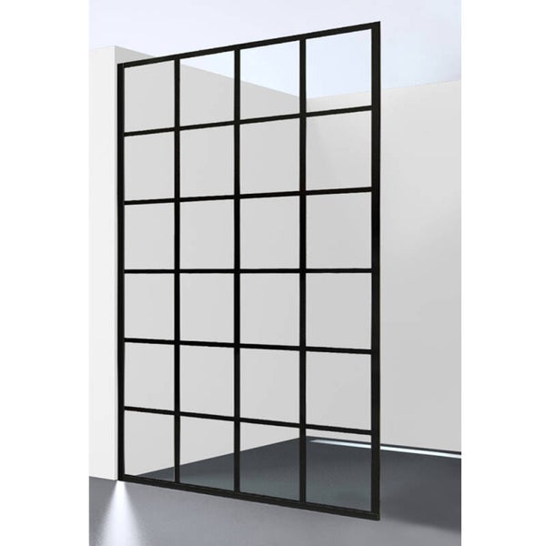 Inloopdouche Black screen mat zwart in 90 en 100 cm