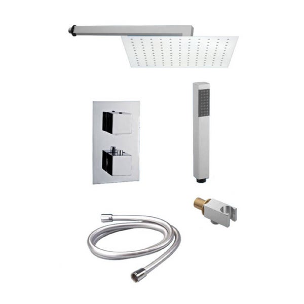 Inbouwdouche set BKV Design vierkant chroom