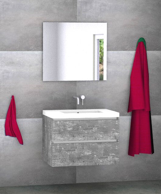 Badmeubel set Vision cemento 80 cm met kera jazz blad