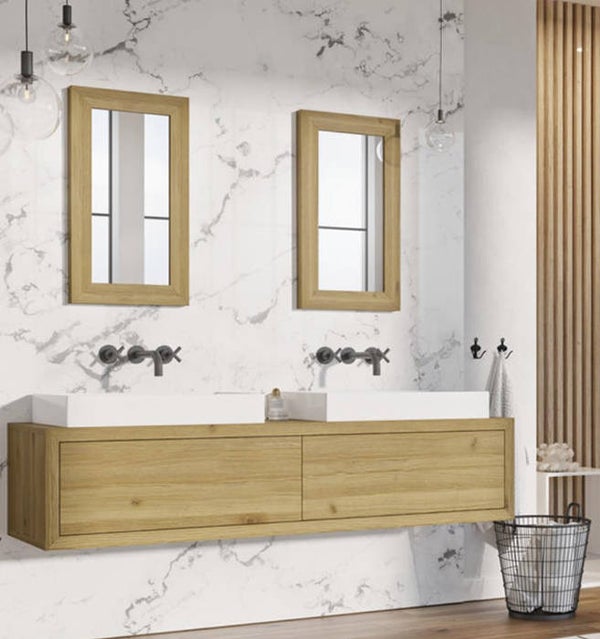 Badmeubel Ocean Wood 180 cm 3 laden massief hout