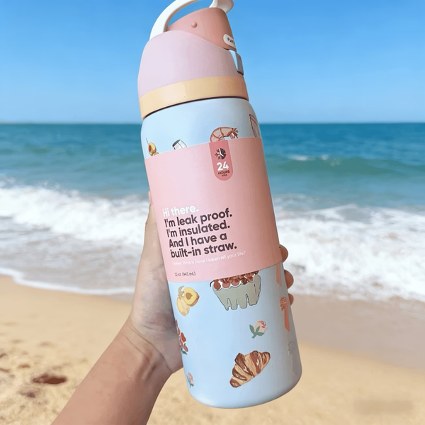 24Oz & 32Oz Adventure Water Bottle – Stainless Steel with Straw, Leakproof & BPA-Free