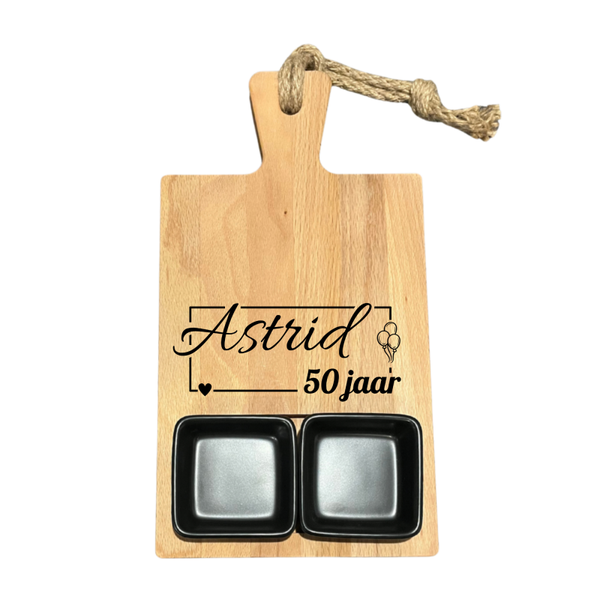 Borrelplank met 1 klein vak "verjaardag"