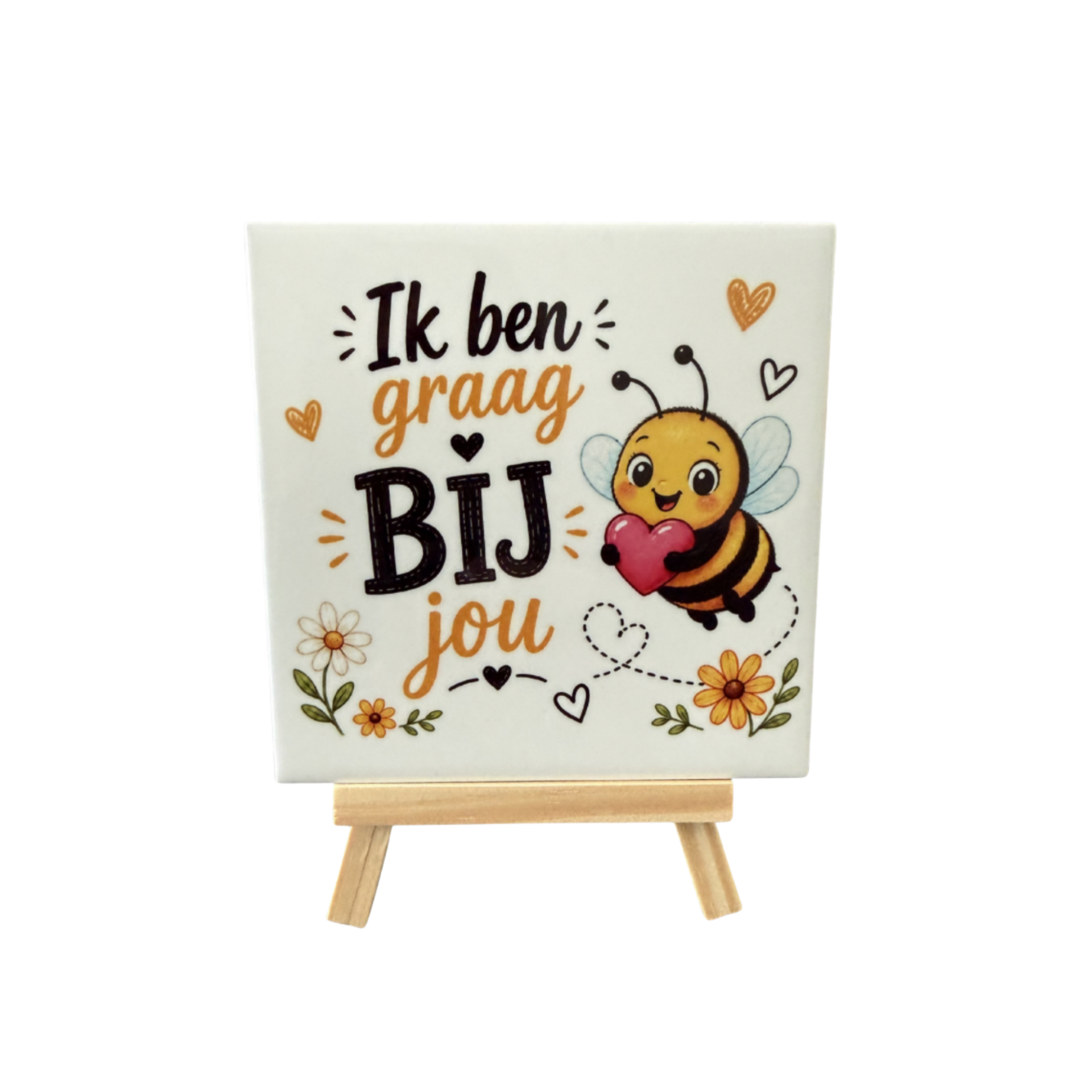 Tegeltje ik ben graag bij jou nu tijdelijk met gratis houder!