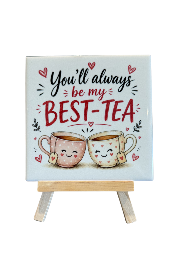Tegeltje best-tea nu tijdelijk met gratis houder!