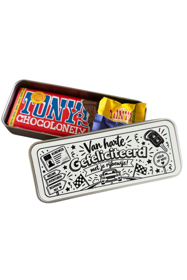 Geschenkblik Gefeliciteerd met je rijbewijs