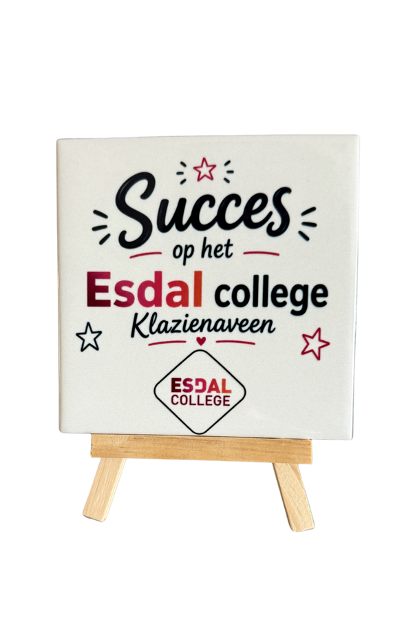 Tegeltje Succes Esdal college nu tijdelijk met gratis houder!