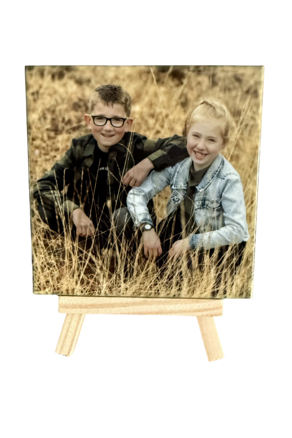 Tegeltje met eigen foto nu tijdelijk met gratis houder!