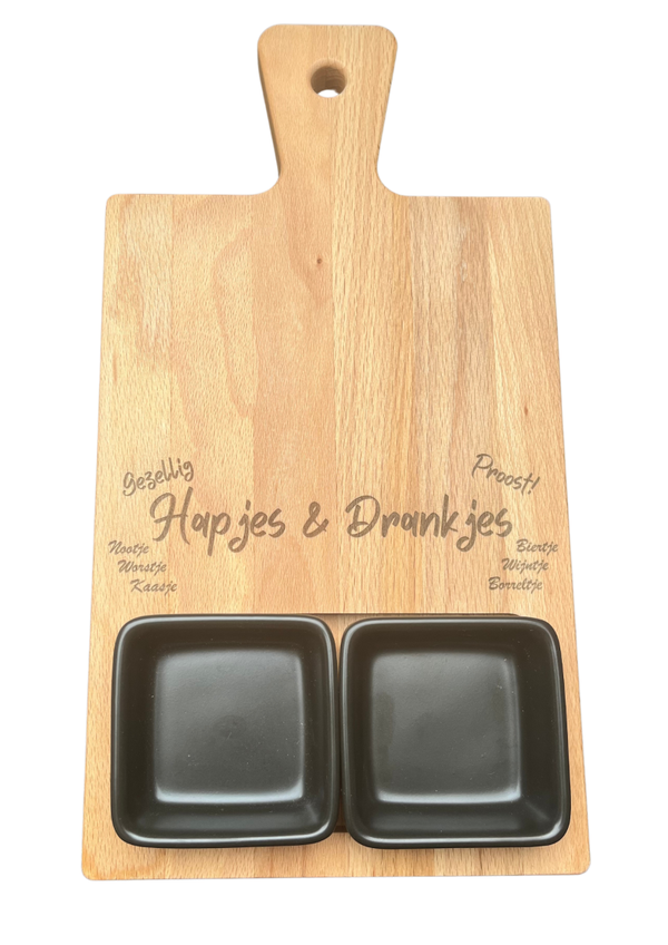 Borrelplank met 1 klein vak 35 x 18,5 x 2 cm
