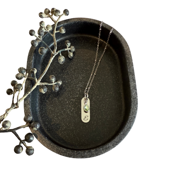 Ketting ovaal met initiaal