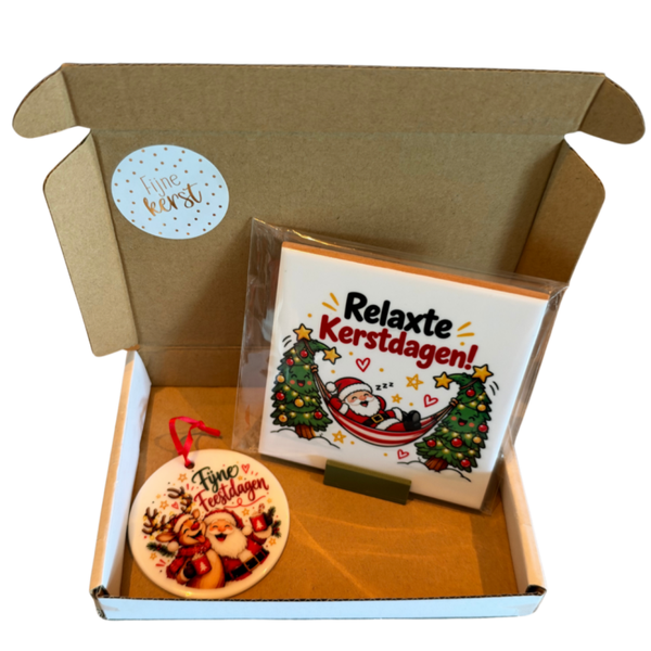Tegeltje & Kersthanger "Relaxte kerstdagen"