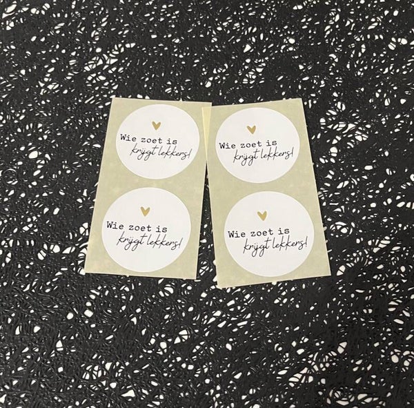 Sinterklaas sticker | Wie zoet is krijgt lekkers