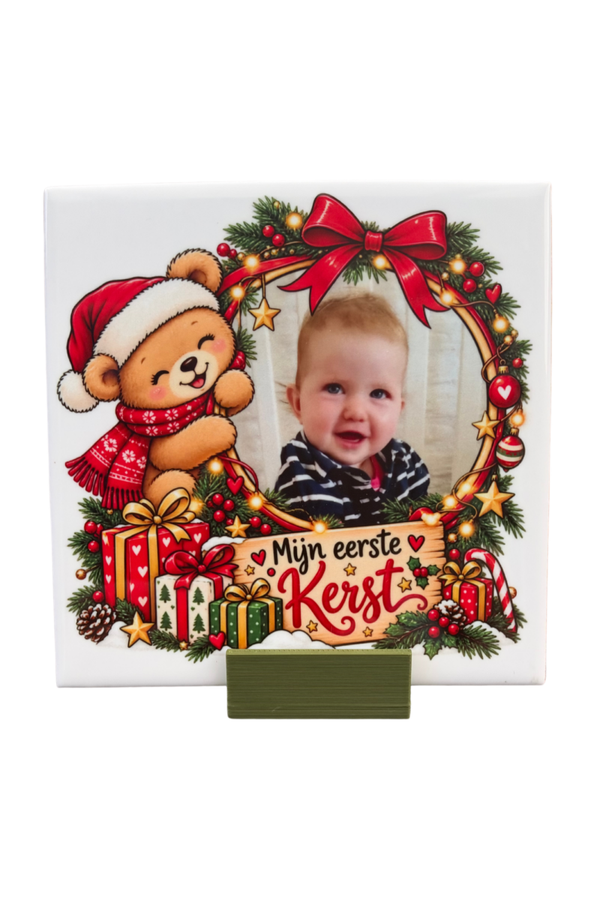 Tegeltje "Mijn eerste Kerst " inclusief tegelhouder!