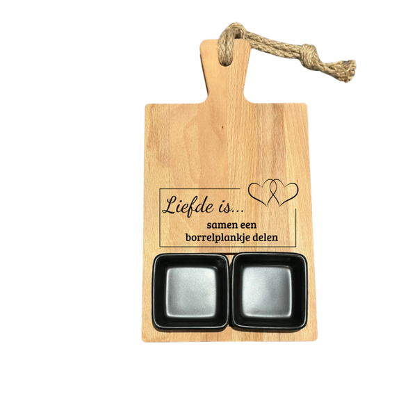 Borrelplank met 1 klein vak Liefde