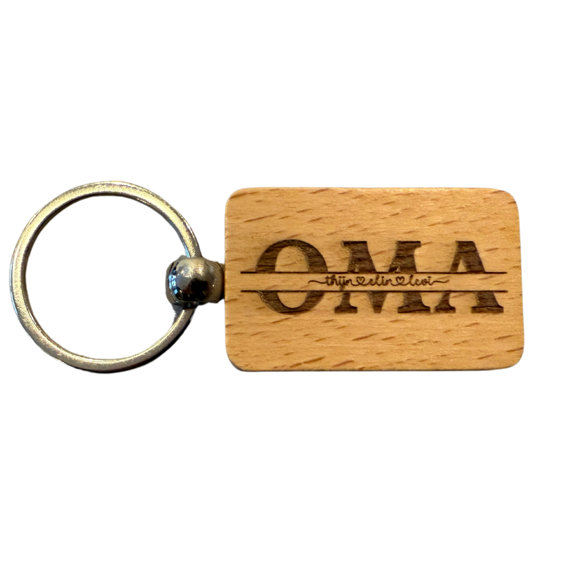 Houten sleutelhanger
