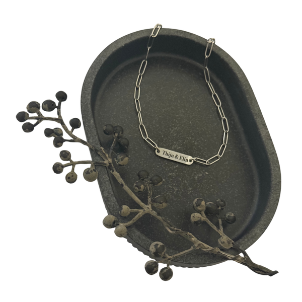 Ketting paperclip met naam