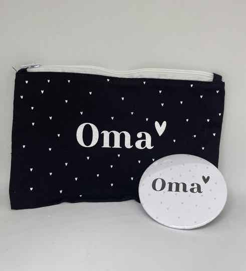 Spiegel Oma & etu / toilettasje Oma