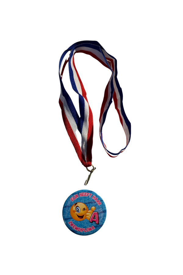 Medaille Zwemdiploma Roze