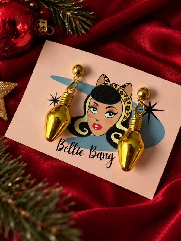 Pendientes Bombilla dorada