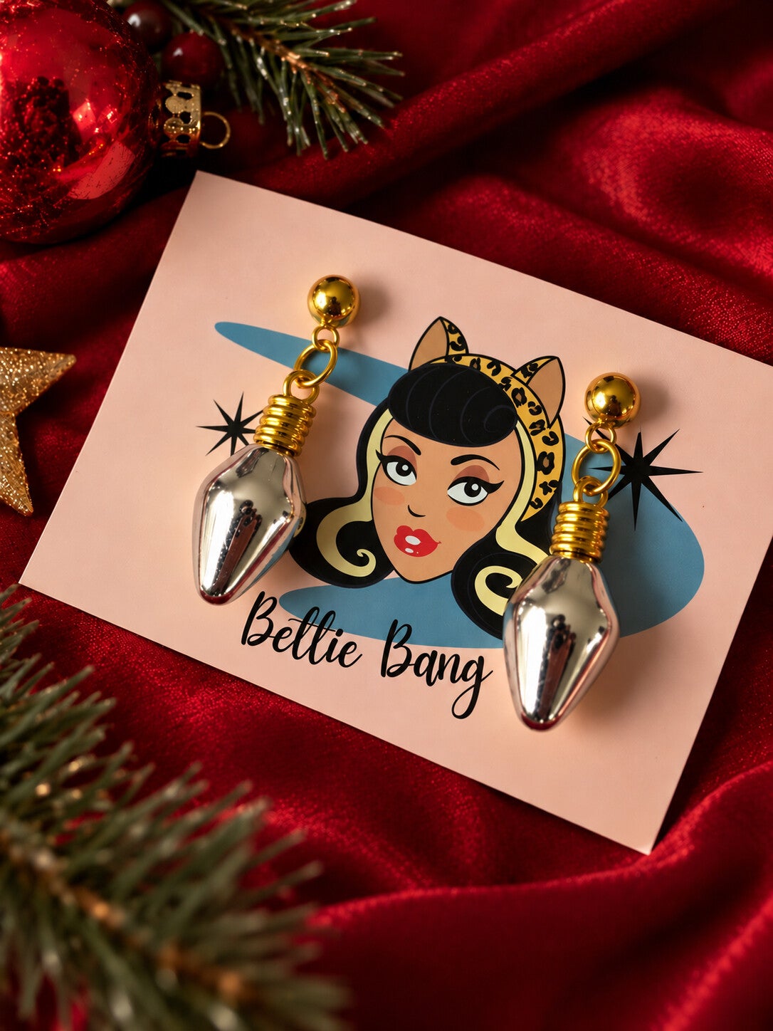 Pendientes Bombilla Plateada