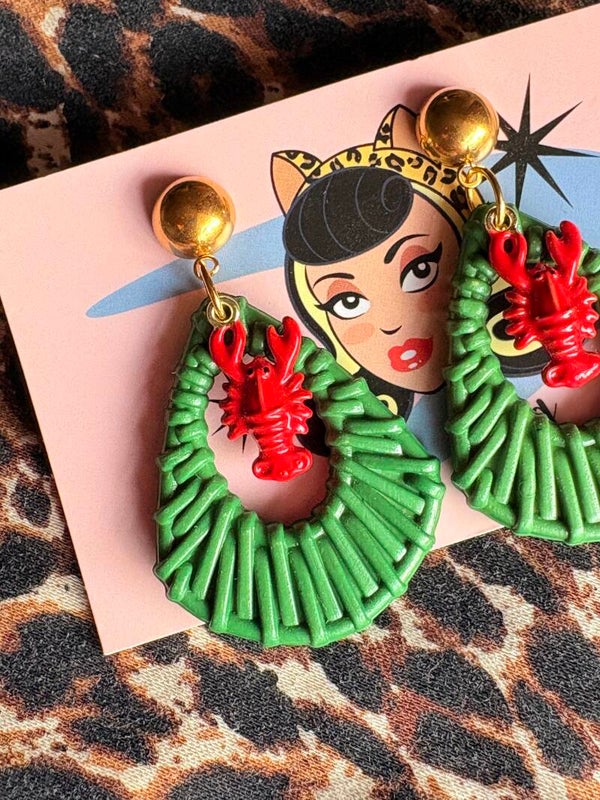 Pendientes Emerald langosta