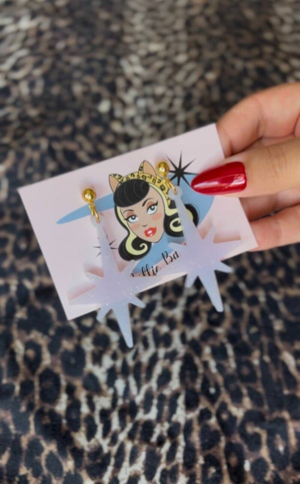 Pendientes Spark lila