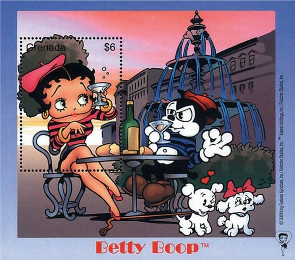 0121 Arts Cartoons Comics BD 2000 Grenada Betty Boop block 1