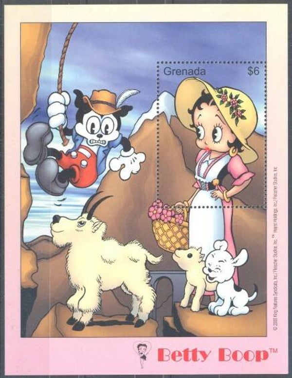 0121 Arts Cartoons Comics BD 2000 Grenada Betty Boop block 2