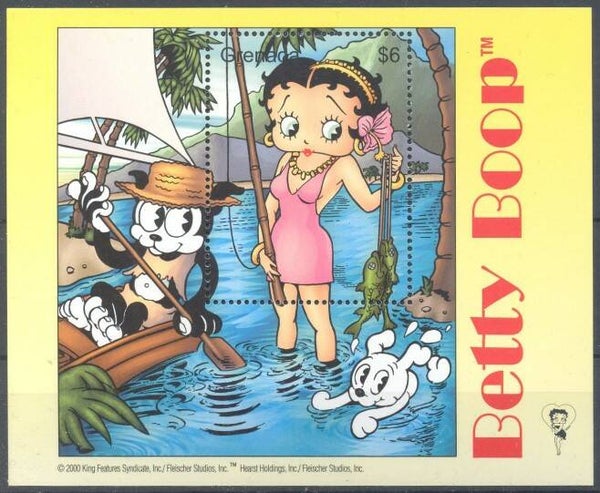 0121 Arts Cartoons Comics BD 2000 Grenada Betty Boop block 7