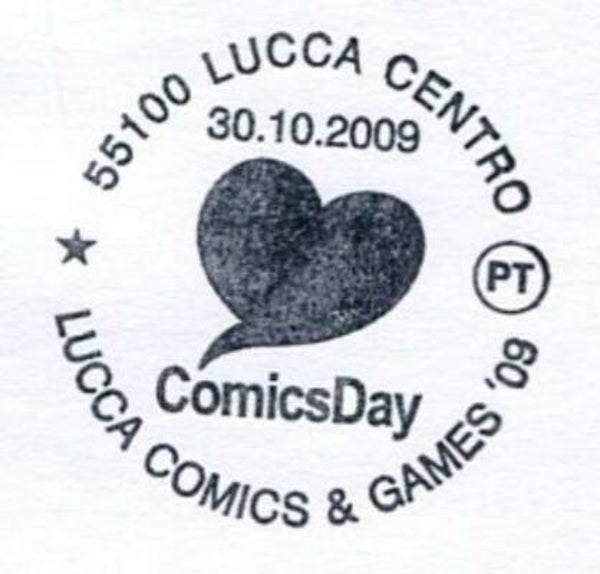 0121 Arts Cartoons Comics BD 2009 Italy Lucca Comics & Games postmark 2