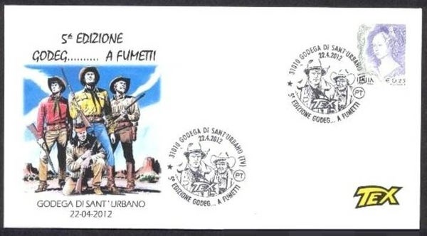 0121 Arts Cartoons Comics BD 2012 Italy Tex FDC 1