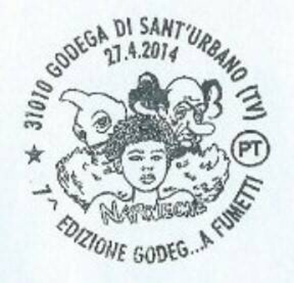 0121 Arts Cartoons Comics BD 2014 Italy Godeg a fumetti 7e edition postmark