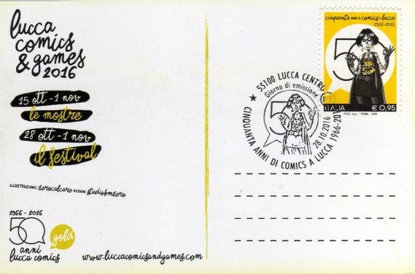 0121 Arts Cartoons Comics BD 2016 Italy Lucca Comics & Games postcard