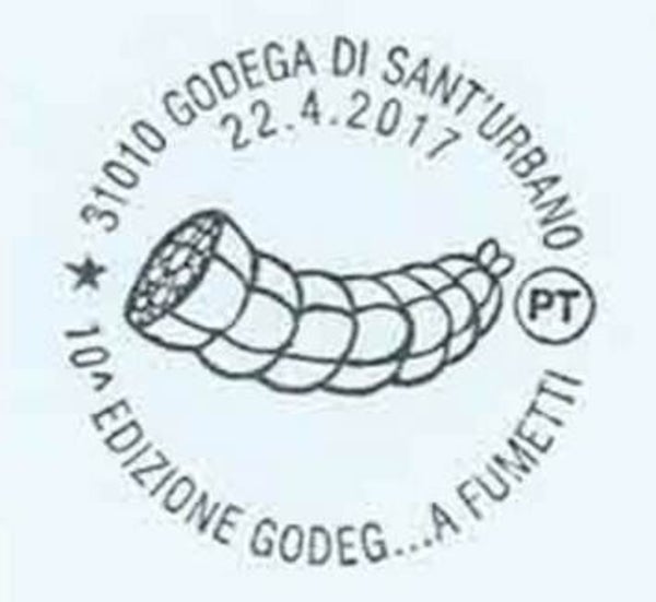 0121 Arts Cartoons Comics BD 2017 Italy Godeg a fumetti 10e edition postmark