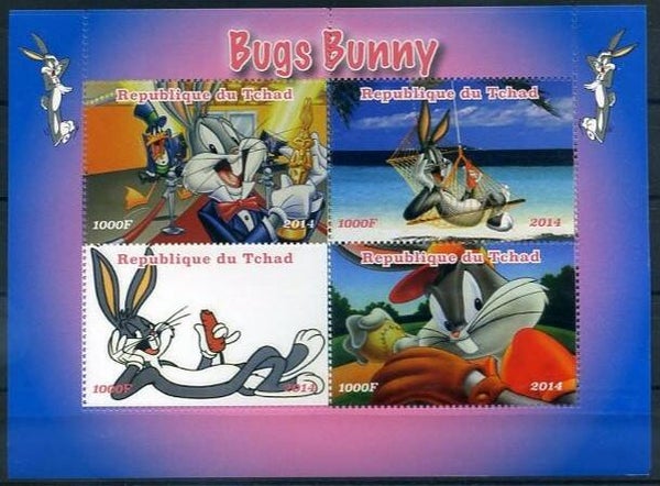 Arts Cartoons Comics BD Bugs Bunny Looney Tunes 2014 Chad miniature sheet
