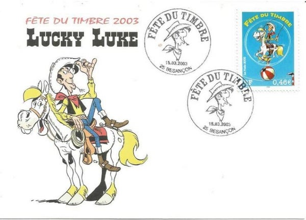 Arts Cartoons Comics BD Lucky Luke 2003 France FDC 4