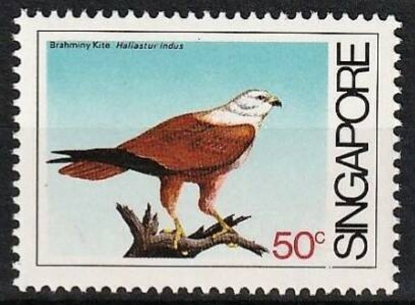 2101 Birds 1984 Singapore Birds of Prey (Haliastur indus) Brahminy Kite serie