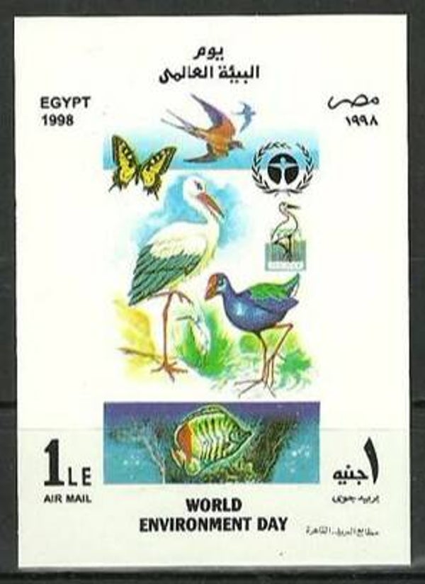 2101 Birds 1998 Egypt (Porphyrio madagascariensis) African Swamphen block