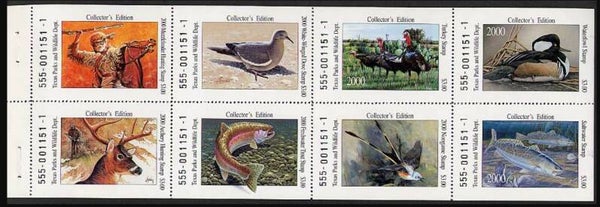 Birds 2000 USA Texas collection booklet sheet