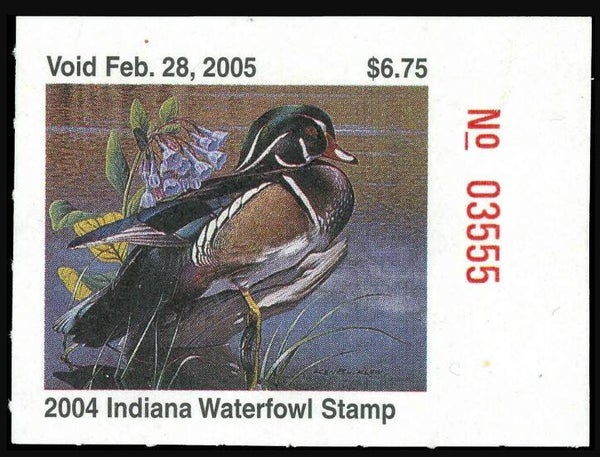 Birds 2004 USA Indiana Ducks (Aix sponsa) Wood Duck waterfowl stamp